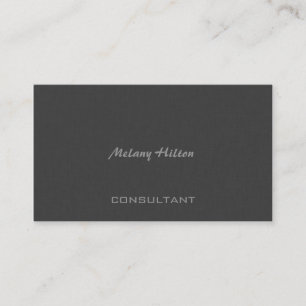 Professional Elegant chic contemporary grey linen Business Card