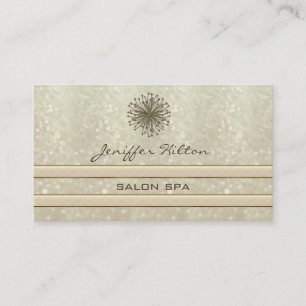 Professional elegant chic glittery dandelion business card