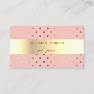Professional Elegant Chic  Polka Dots,Stripes Business Card