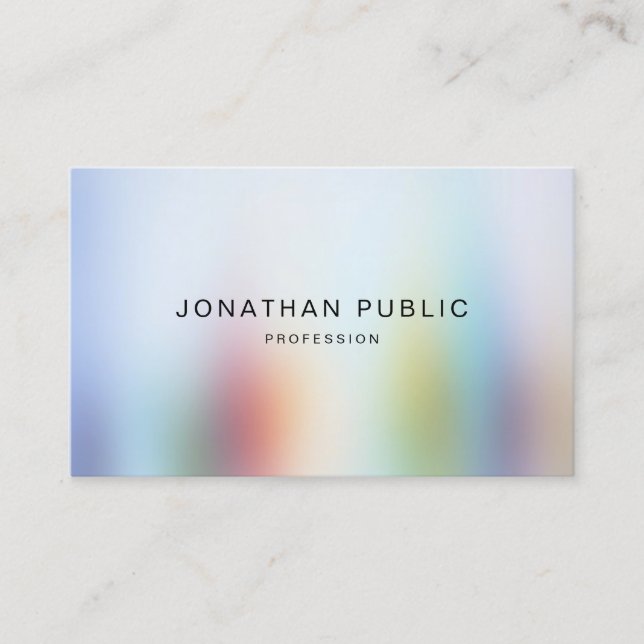 Professional Elegant Colourful Template Modern Business Card (Front)