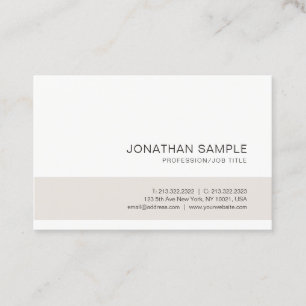 Professional Elegant Colours Modern Clean Plain Business Card