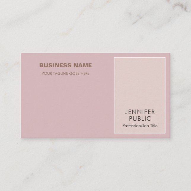 Professional Elegant Colours Modern Creative Chic Business Card (Front)