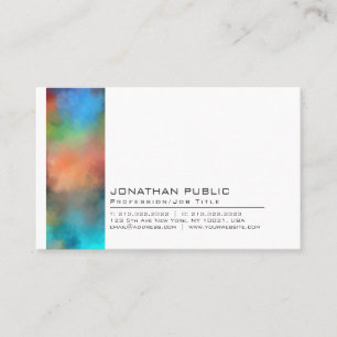 Professional Elegant Creative Abstract Art Plain Business Card