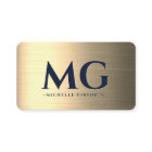 Professional Elegant Dark Navy Faux Gold Modern