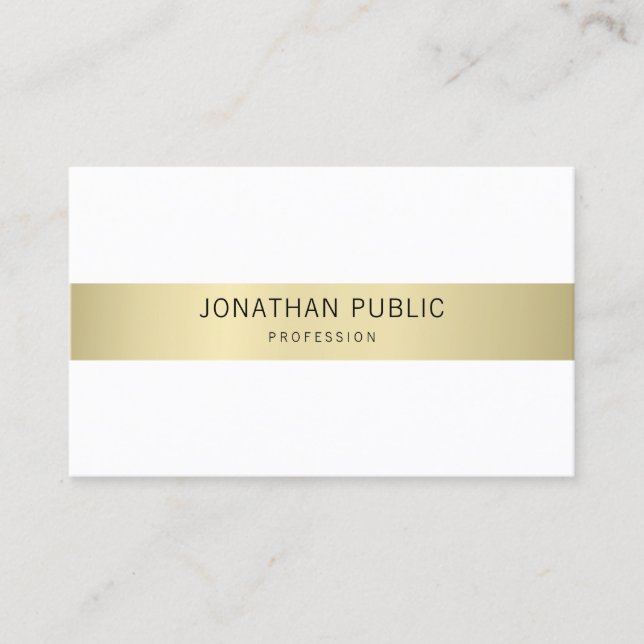 Professional Elegant Design Luxury Plain Modern Business Card (Front)