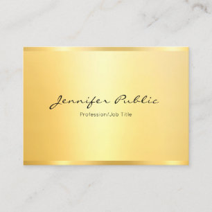 Professional Elegant Faux Gold Minimalist Modern Business Card
