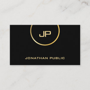 Professional Elegant Glam Gold Look Modern Premium Business Card