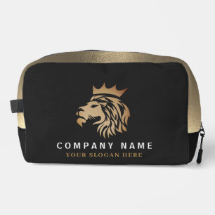 Professional Elegant Gold Lion Logo Dopp Kit