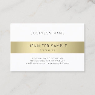 Professional Elegant Gold Look Simple Plain Modern Business Card