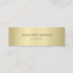 Professional Elegant Gold Look Sleek Plain Modern Mini Business Card