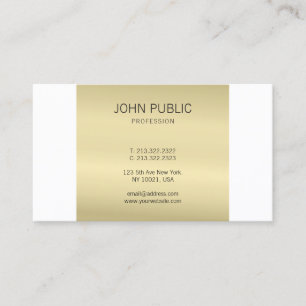 Professional Elegant Gold Monogram Modern Plain Business Card