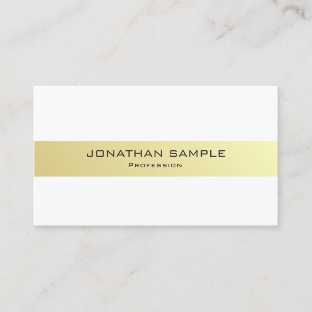 Professional Elegant Gold Simple Design Luxury Business Card (Front)