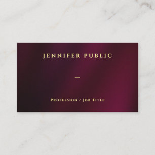 Professional Elegant Gold Text Luxury Premium Silk Business Card