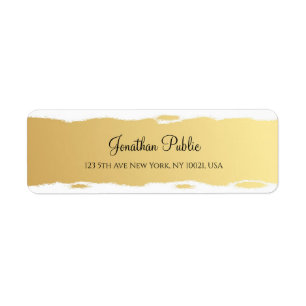 Professional Elegant Gold White Script Luxurious