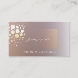 Professional elegant golden/bronze confetti business card