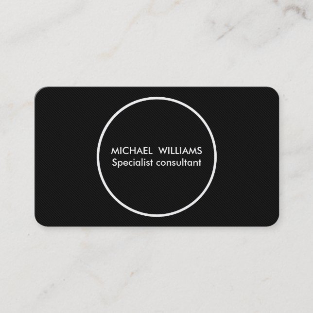 Professional elegant golden circle minimum business card (Front)