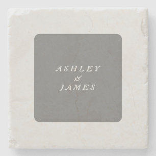 Professional elegant grey plain minimalist modern stone coaster