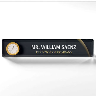 Professional Elegant Lion Logo Desk Name Plate