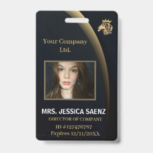 Professional Elegant Lion Logo  ID Badge