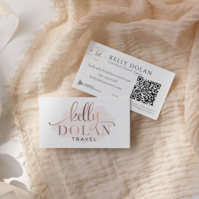 Professional Elegant Logo QR Code Business Card (Creator Uploaded)