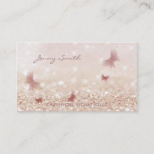 Professional elegant luxury bokeh butterfly business card