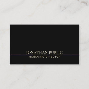 Professional Elegant Manager Director Plain Luxury Business Card