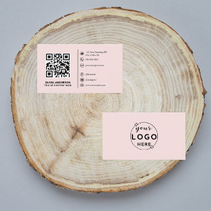 Professional Elegant Minimalist Modern Blush Pink Business Card