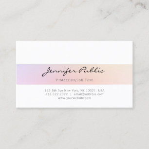 Professional Elegant Minimalist Modern Clean Plain Business Card