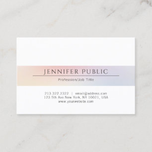 Professional Elegant Minimalist Plain Modern Business Card