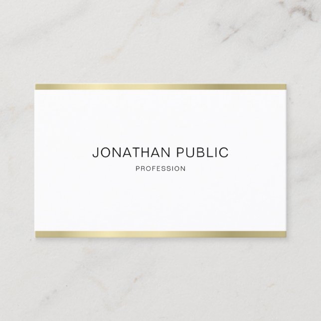 Professional Elegant Minimalistic Design Plain Business Card (Front)