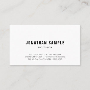 Professional Elegant Minimalistic Modern Plain Business Card