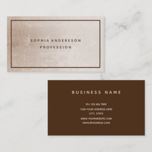 Professional Elegant Modern Beige Brown Business C Card
