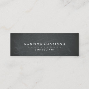 Professional Elegant Modern Black Chalk Board Mini Mini Business Card