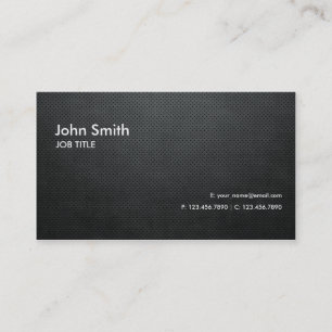 Professional Elegant Modern Black Plain Metal Business Card