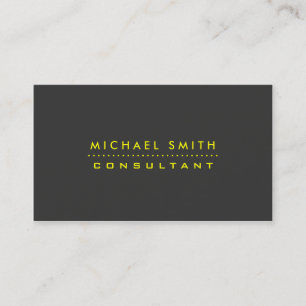 Professional Elegant Modern Black Simple Plain Business Card