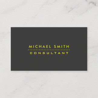 Professional Elegant Modern Black  Simple Plain Business Card