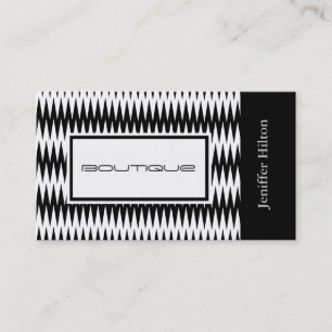 Professional elegant modern black white chevron business card