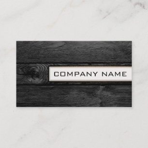 Professional Elegant Modern Black Wood Look Business Card