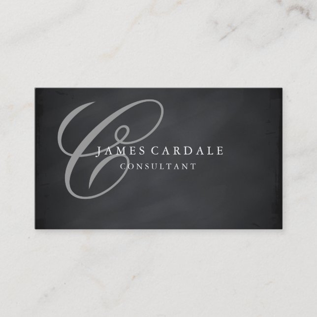 Professional Elegant Modern Blackboard Chalkboard Business Card (Front)