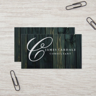 Professional Elegant Modern Brown Wood Lap Business Card