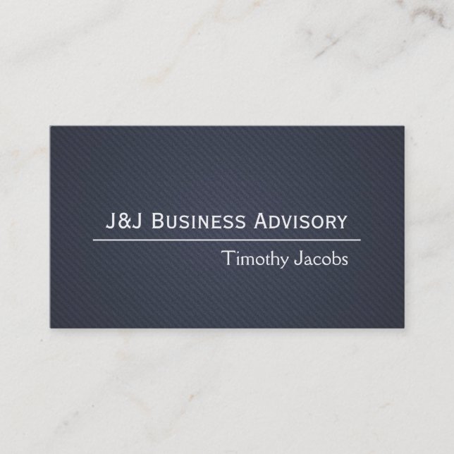 Professional Elegant Modern Business Advisory Card (Front)