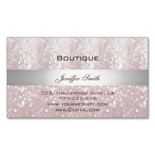 Professional elegant modern chic glittery magnetic business card