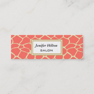 Professional elegant modern classy giraffe mini business card