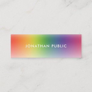 Professional Elegant Modern Colourful Simple Mini Business Card