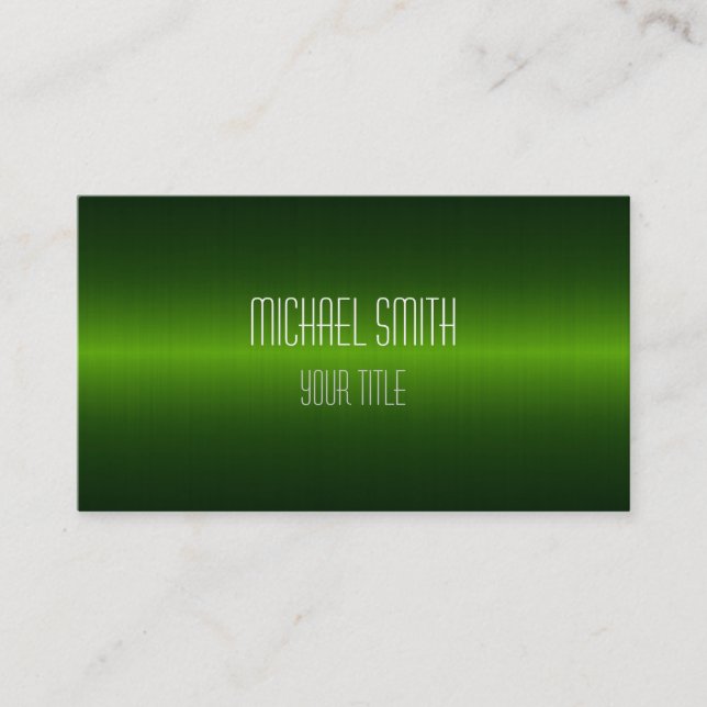 Professional Elegant Modern Dark Green Business Card (Front)