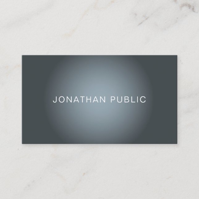 Professional Elegant Modern Design Trendy Plain Business Card (Front)