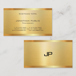 Professional Elegant Modern Faux Gold Premium Silk Business Card