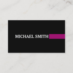 Professional Elegant Modern Flirt Plain Black Business Card
