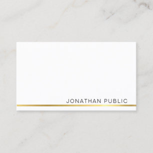 Professional Elegant Modern Gold Line Template Business Card