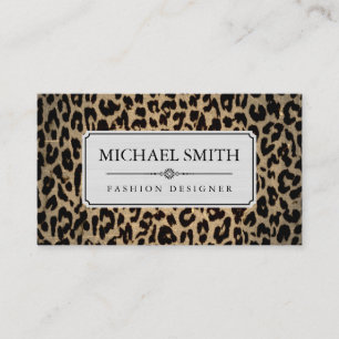 Professional Elegant Modern Leopard Skin #42 Business Card